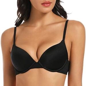 Vassarette Black T-Shirt Bra